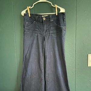 Hudson Wide Leg Trouser Jeans, Darker Wash, 30